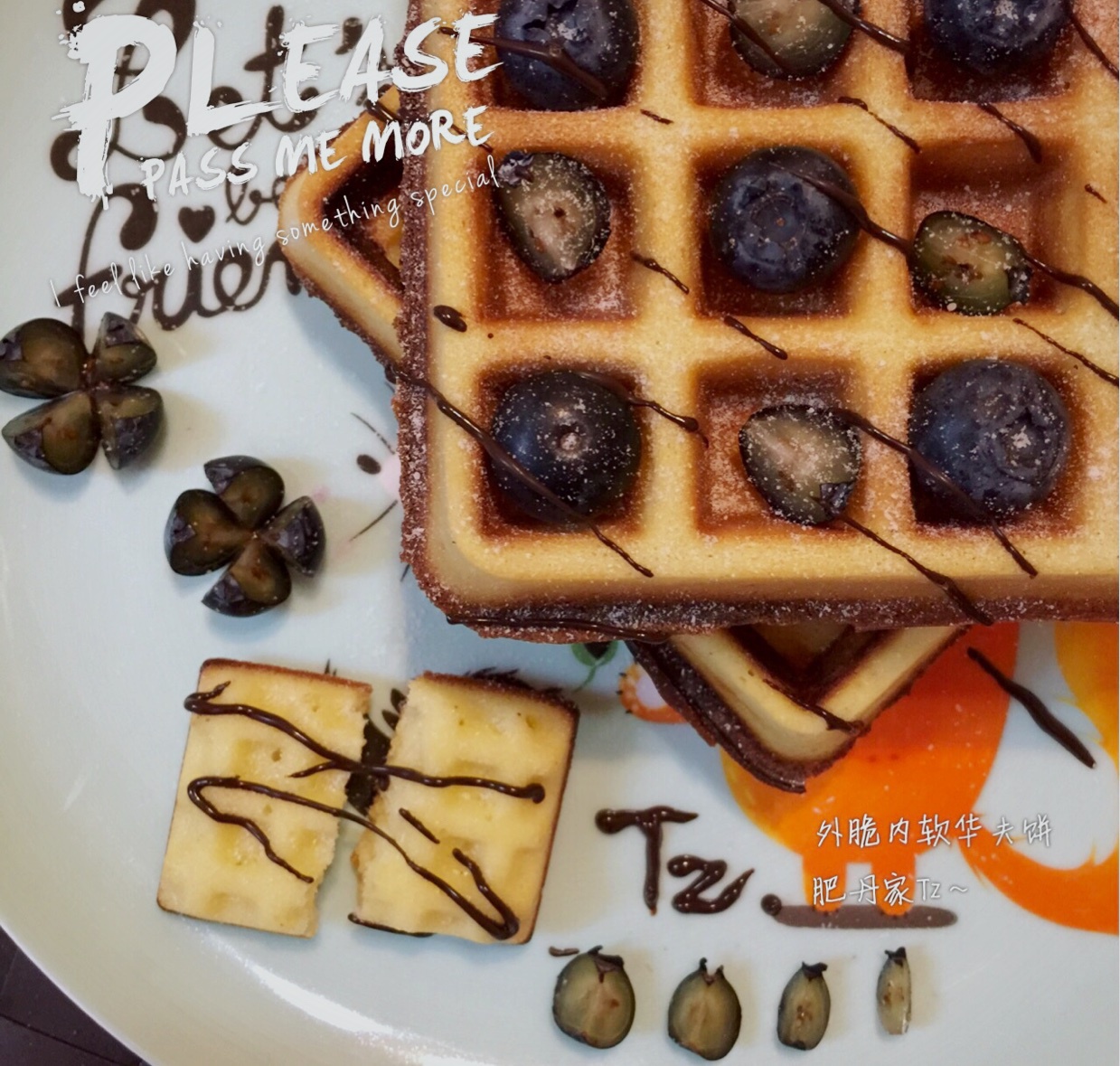 冰淇淋馅华夫饼