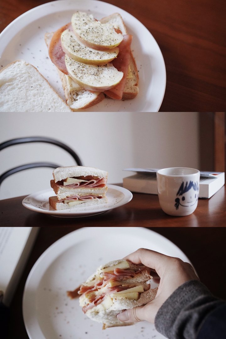 【快手早餐】芝士培根苹果三明治