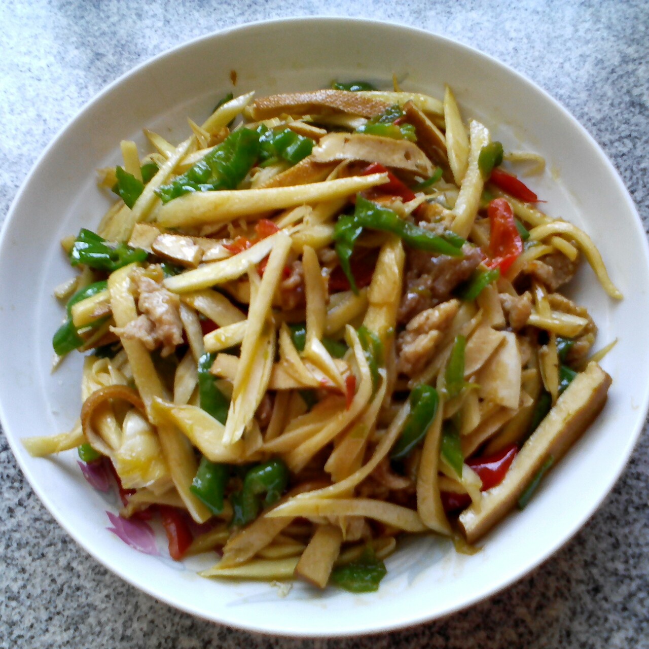 高笋炒肉丝