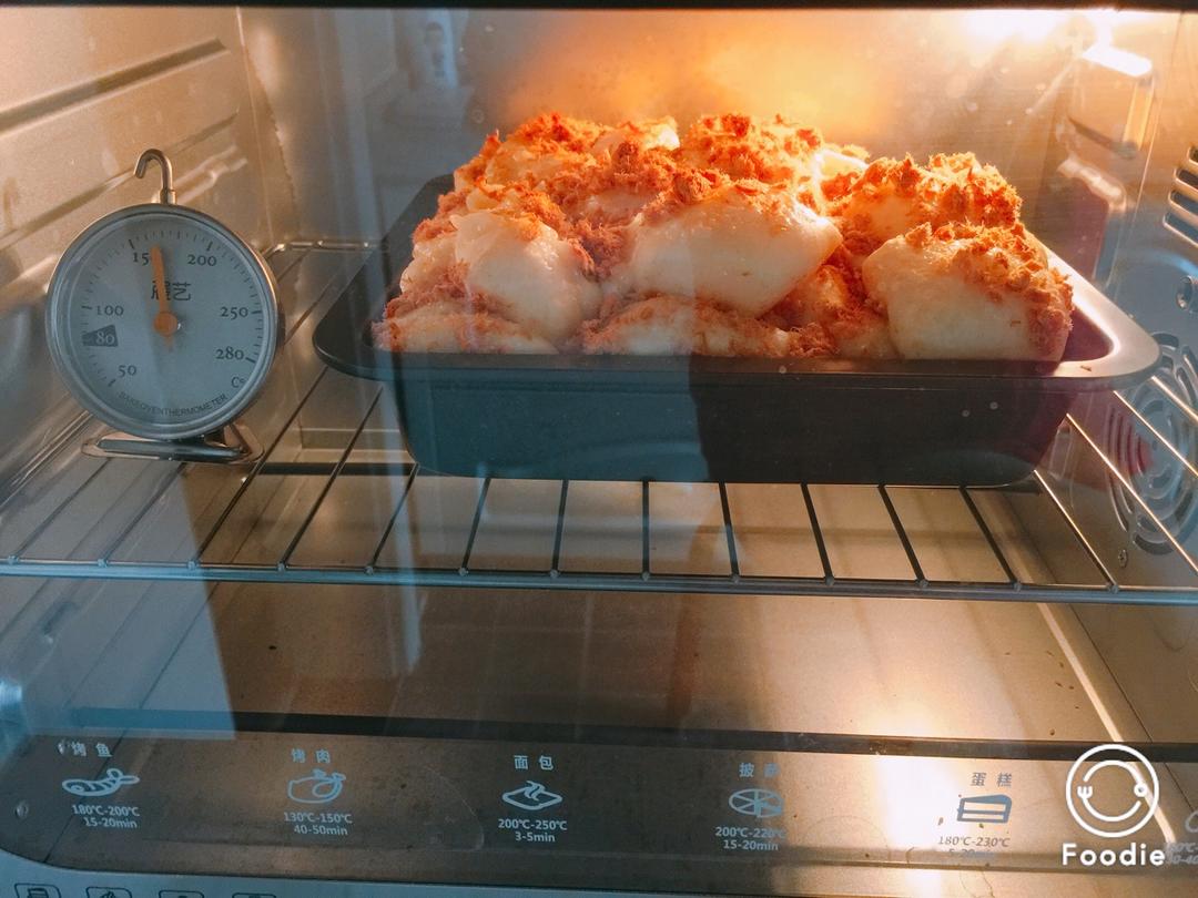 肉松手撕面包—超软会爆浆的面包哟