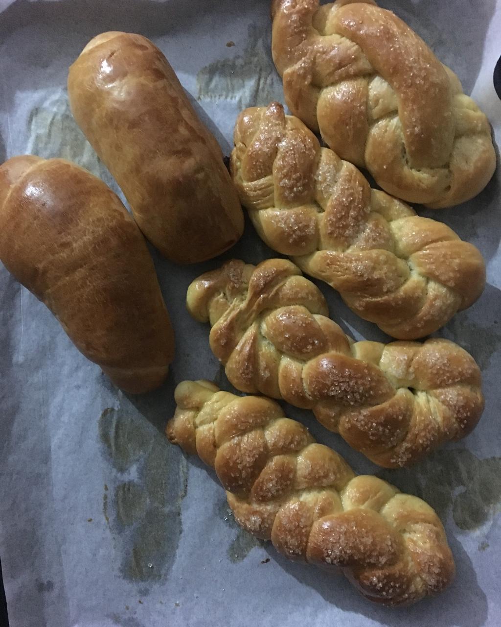 砂糖麻花面包（两股辫子）
