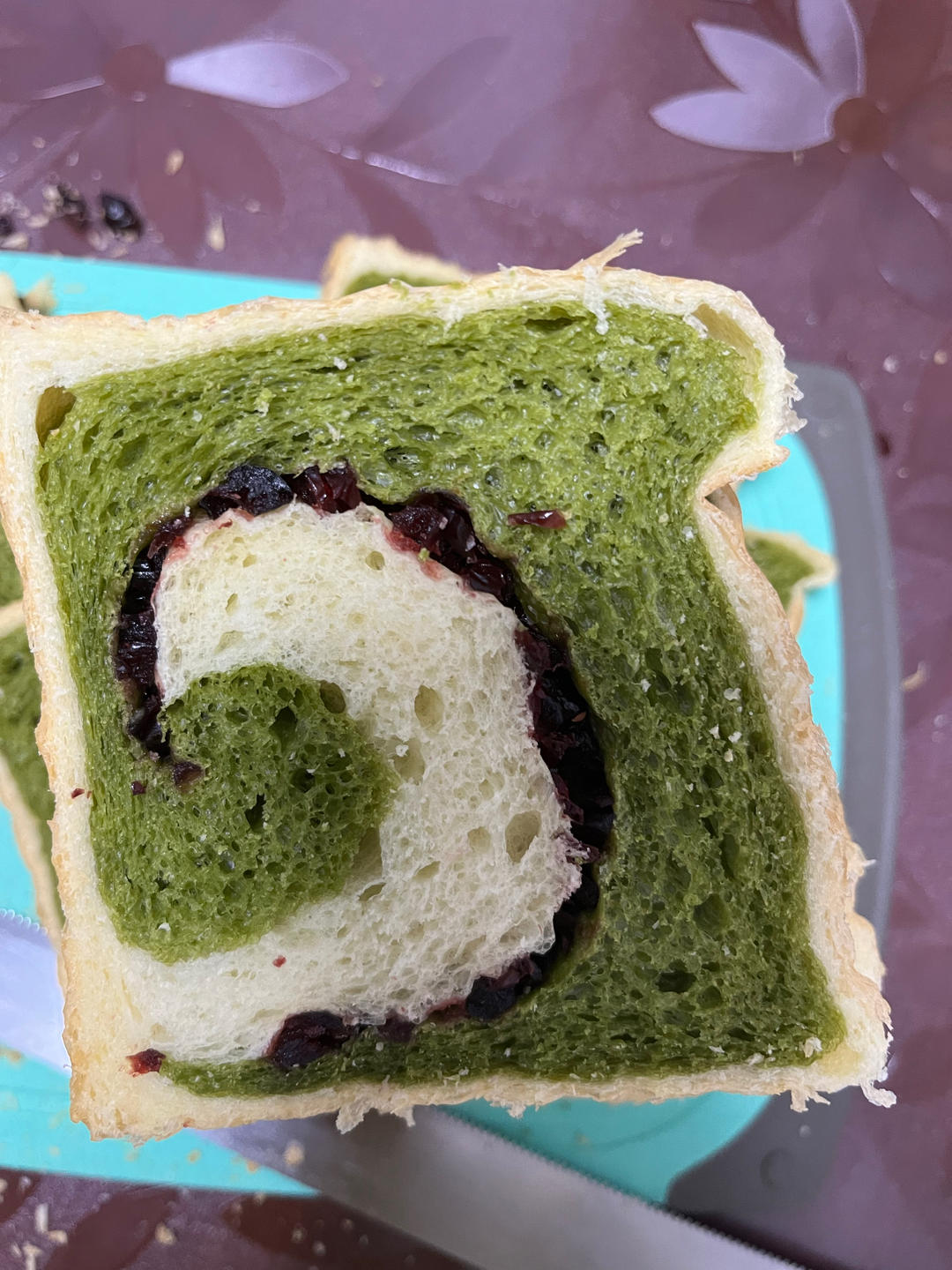 蜜豆抹茶双色吐司（波兰种）