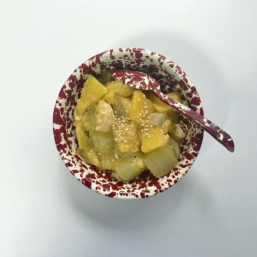 【健康三餐】孜然南瓜蒸鸡胸