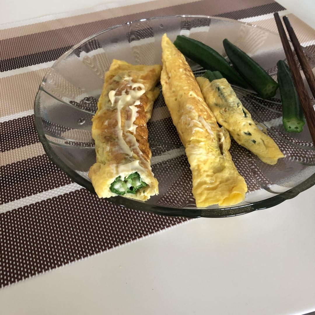 秋葵厚蛋烧