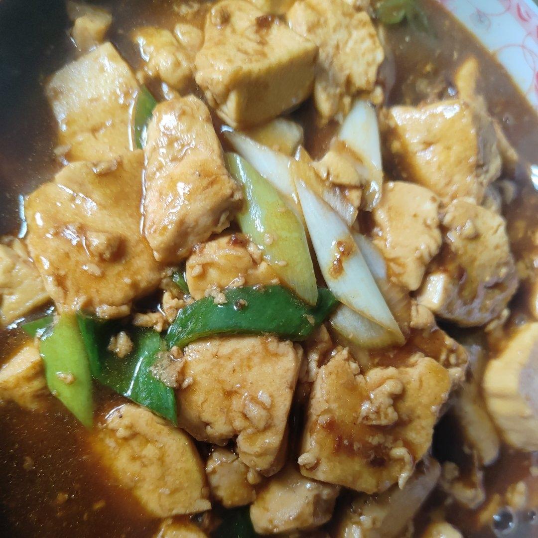 葱烧豆腐