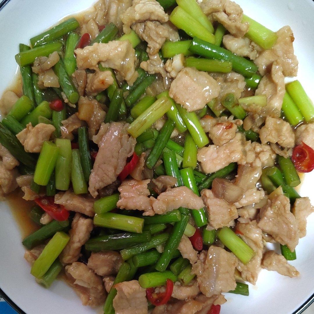 蒜苔炒肉末，三碗米饭都不够吃