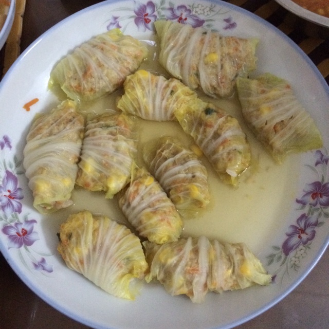 白菜肉糜卷