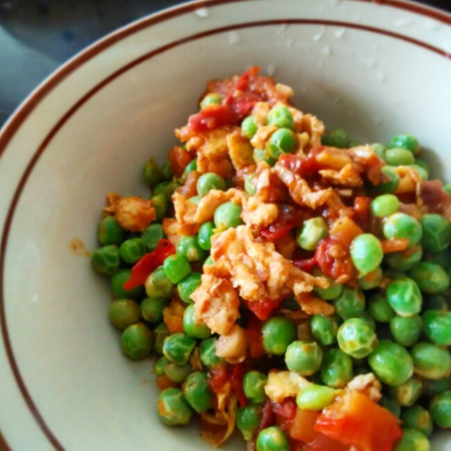 西红柿青豆炒鸡蛋
