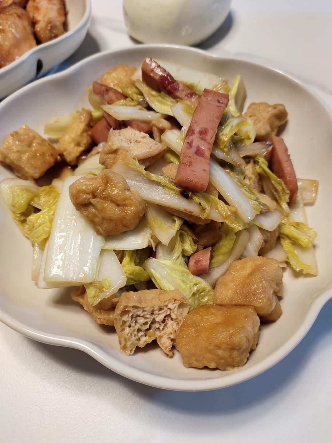 娃娃菜豆泡煲 绝了～
