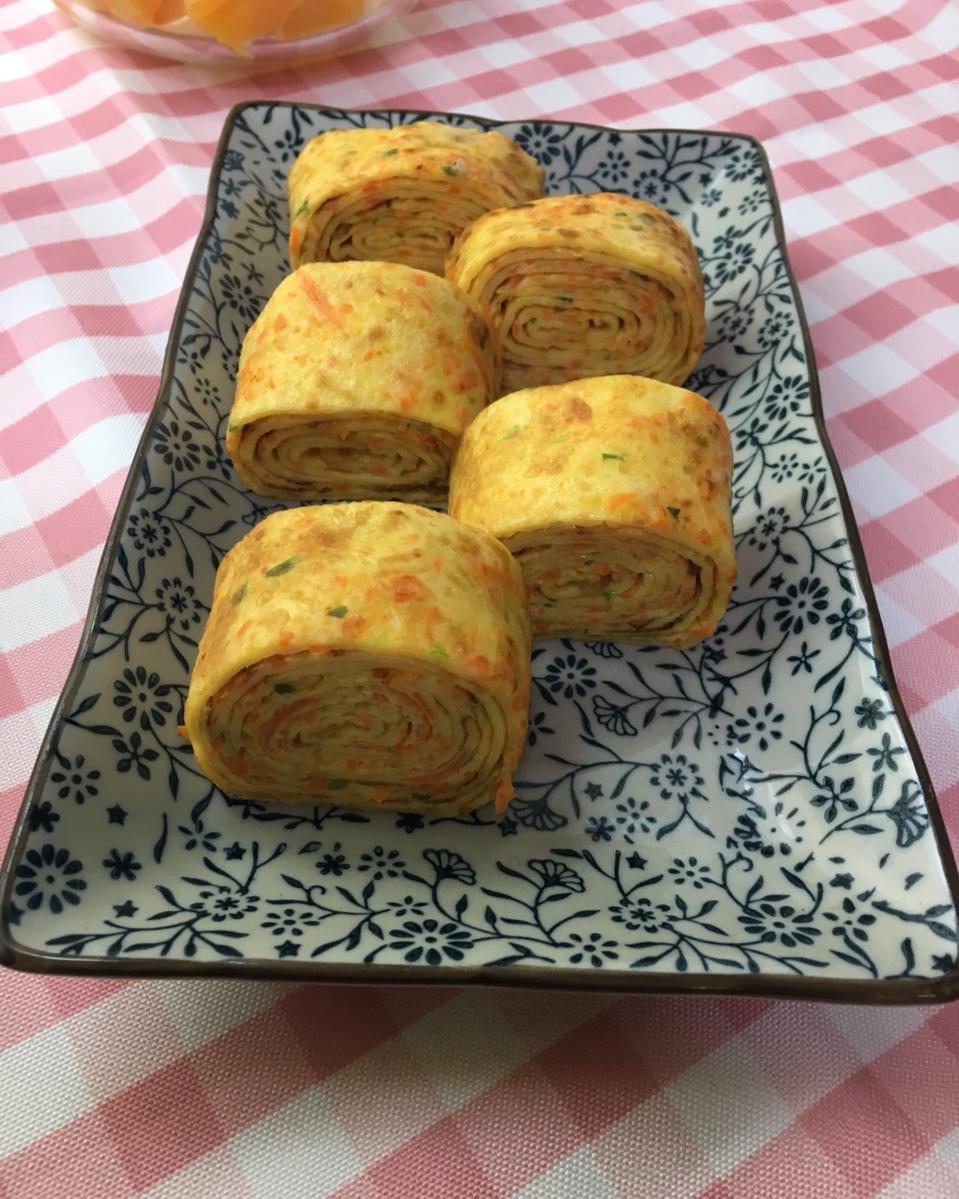 青蒜胡萝卜鸡蛋饼