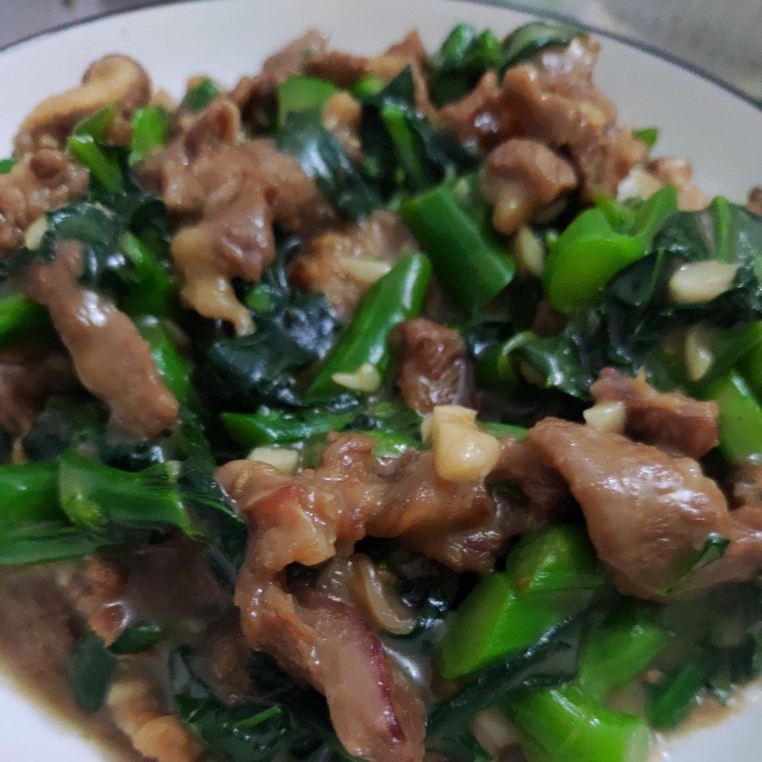 爽脆嫩滑的芥兰炒牛肉