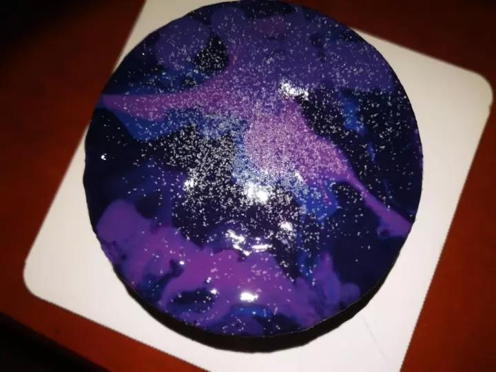 ［梦幻星空慕斯蛋糕］镜面蛋糕