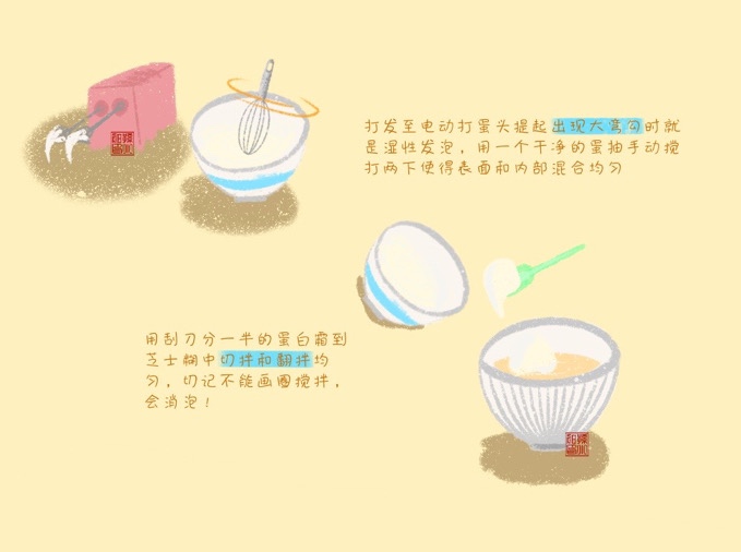 【手绘】半熟芝士蛋糕的做法 步骤5