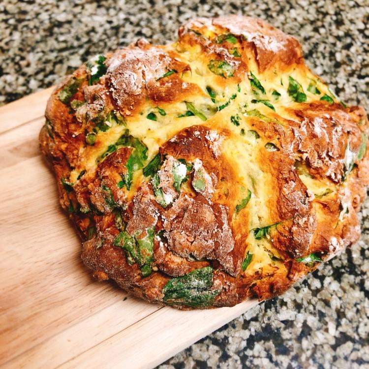 菠菜南瓜奶酪丹波面包丨健康·烘焙