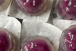 【西米紫薯糕】

主料 ：西米160克 溫水140克 糖20克

輔料 ：紫薯一個 糯米粉20克