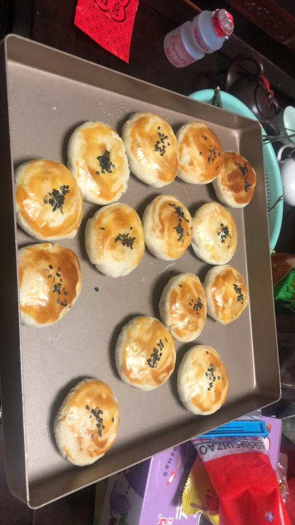 罗密欧与居过夜做的豆沙饼烤箱做豆沙饼方法简单易学