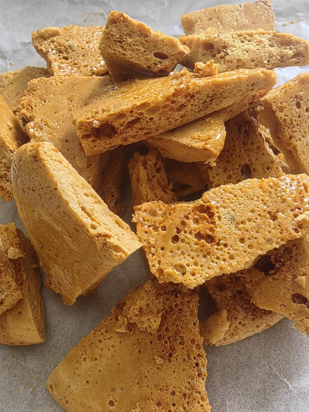 家庭版大梨糕/酥脆麦芽糖糖块/蜂窝糖/叮叮糖