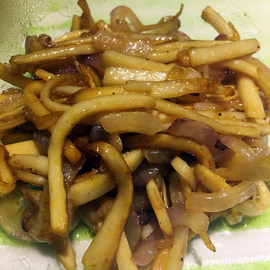 洋葱遇到杏鲍菇