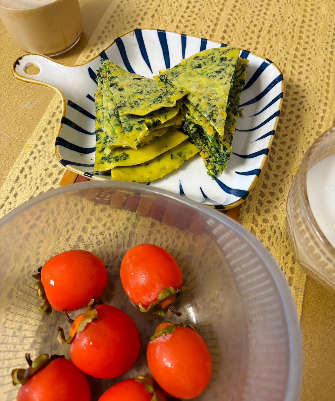 菠菜鸡蛋饼