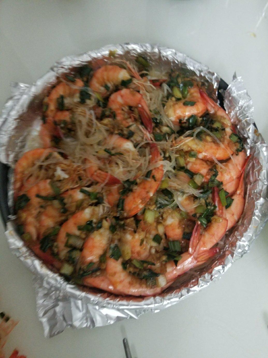 烤箱菜之 蒜蓉粉丝烤虾