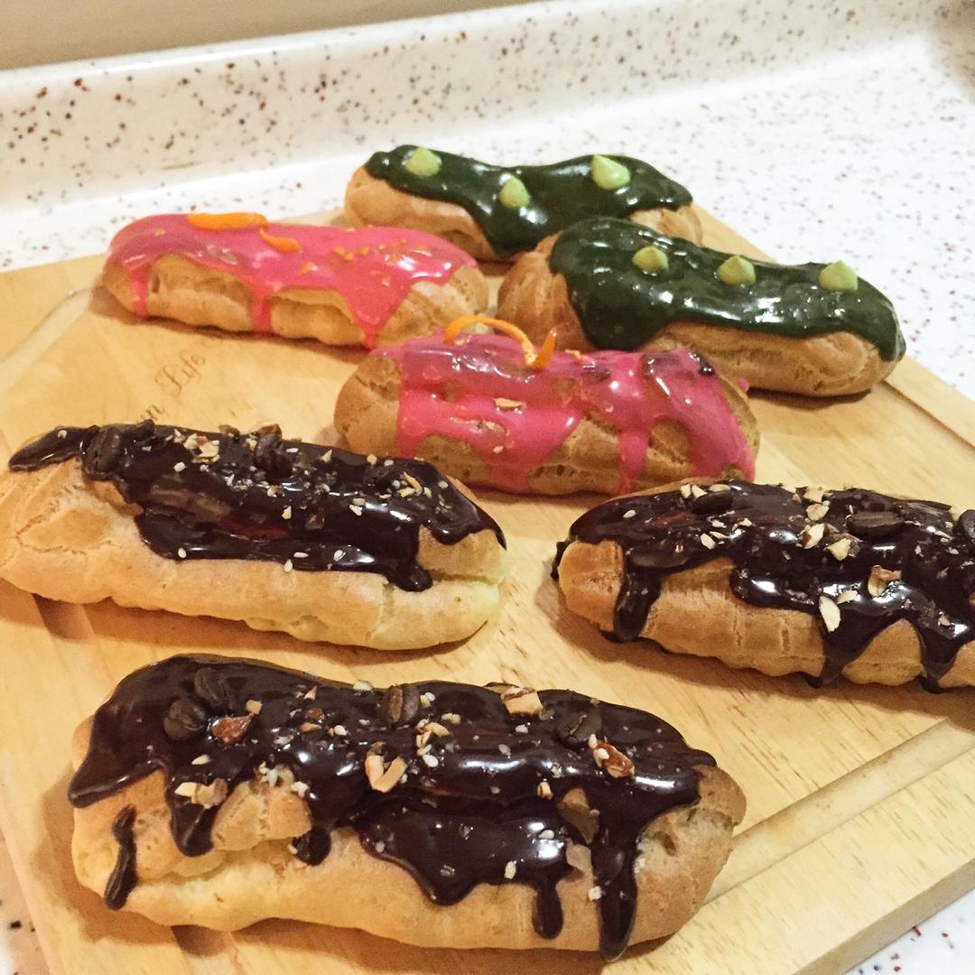 （视频菜谱）手指泡芙 Éclair／闪电泡芙