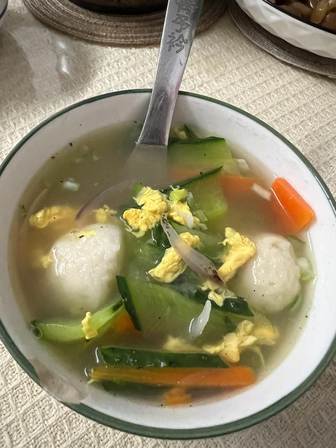 黄瓜虾米🦐蛋花汤