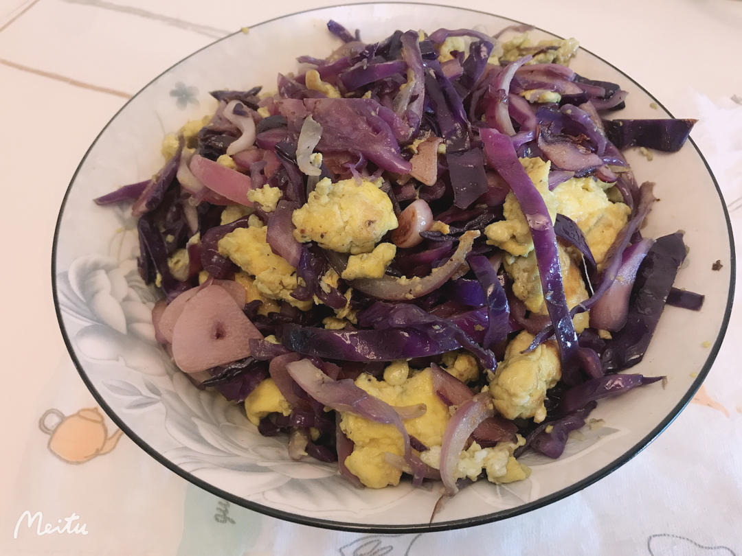 减脂❗️洋葱甘蓝炒鸡蛋（秘制