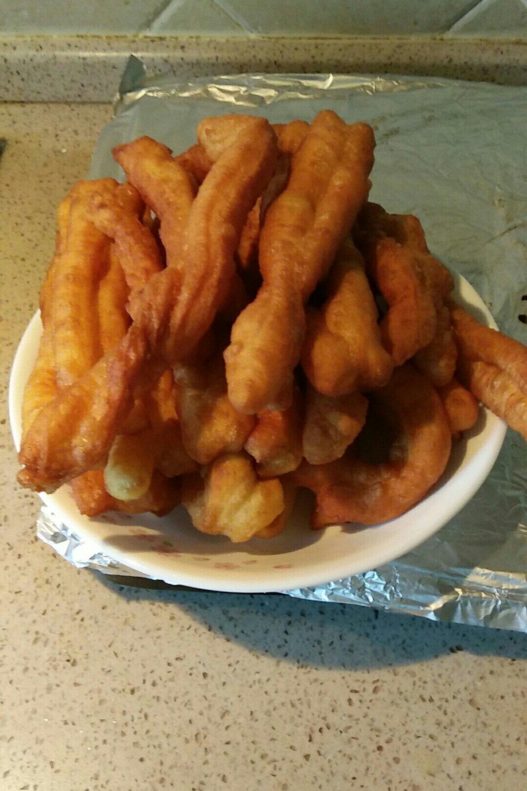 自制无泡打粉油条