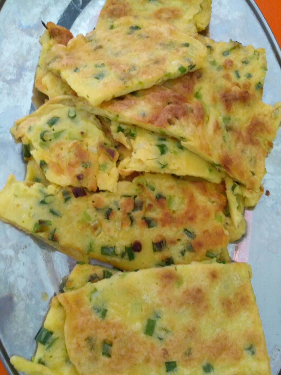 鸡蛋葱油饼                  （更新饼坯保存方法）