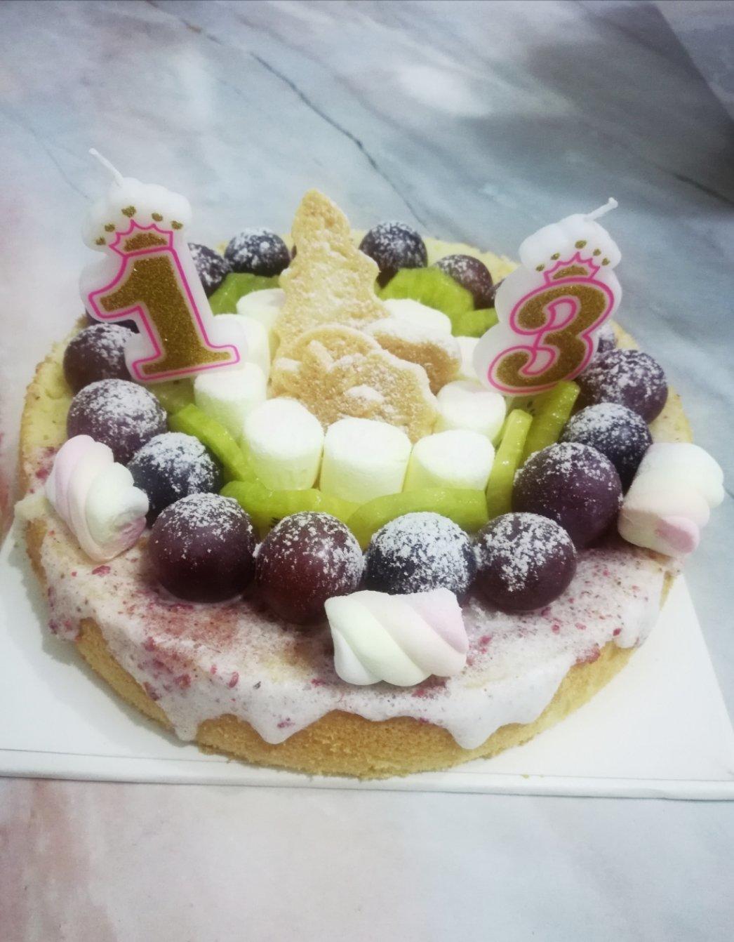 6寸2蛋完美戚风蛋糕