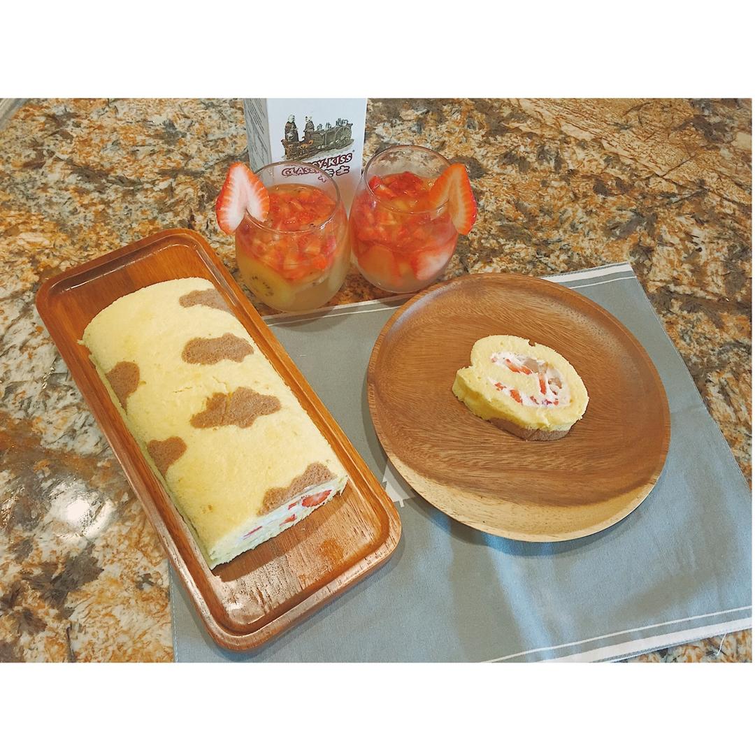奶牛蛋糕卷+长颈鹿蛋糕卷