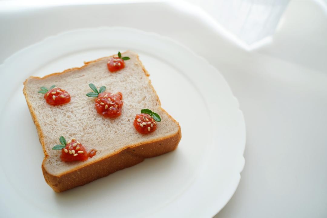 早餐｜草莓酱🍓装饰画吐司❣️少女心