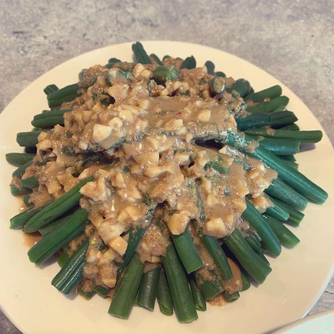 家常可口凉拌菜麻酱豆角