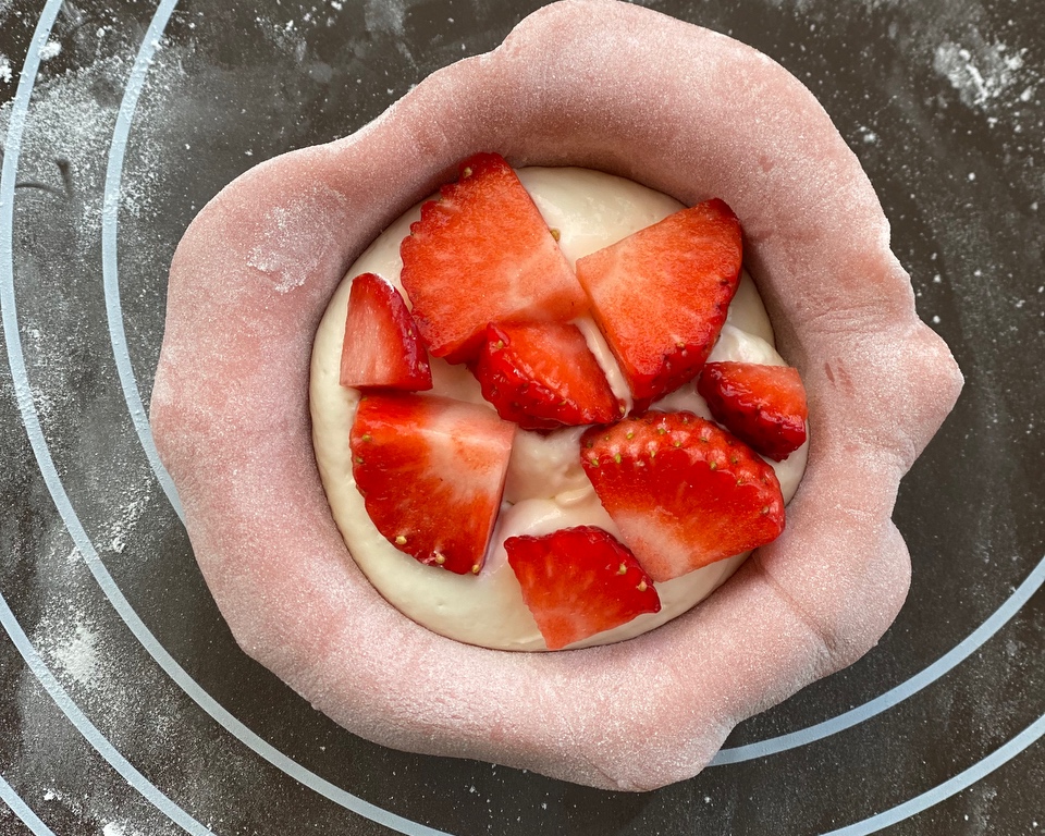 知否同款草莓软酪🍓酸酸甜甜软糯拉丝的做法 步骤8