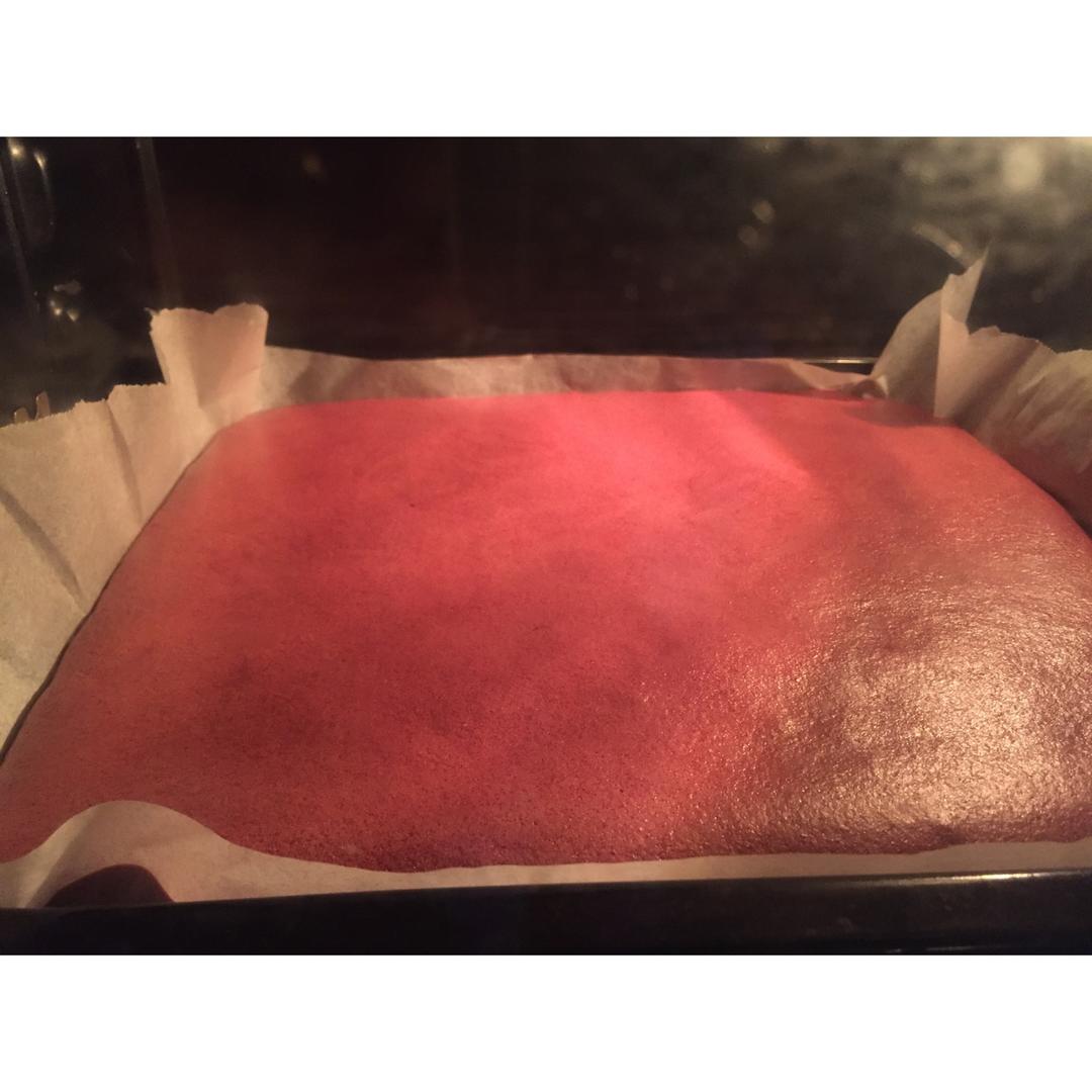 红丝绒蛋糕卷（完美毛巾底）