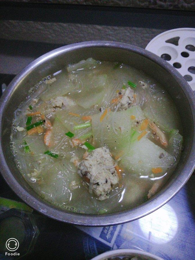 冬瓜鸡肉丸子粉丝汤—低脂