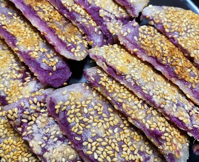 紫薯🍠糯米饼的做法