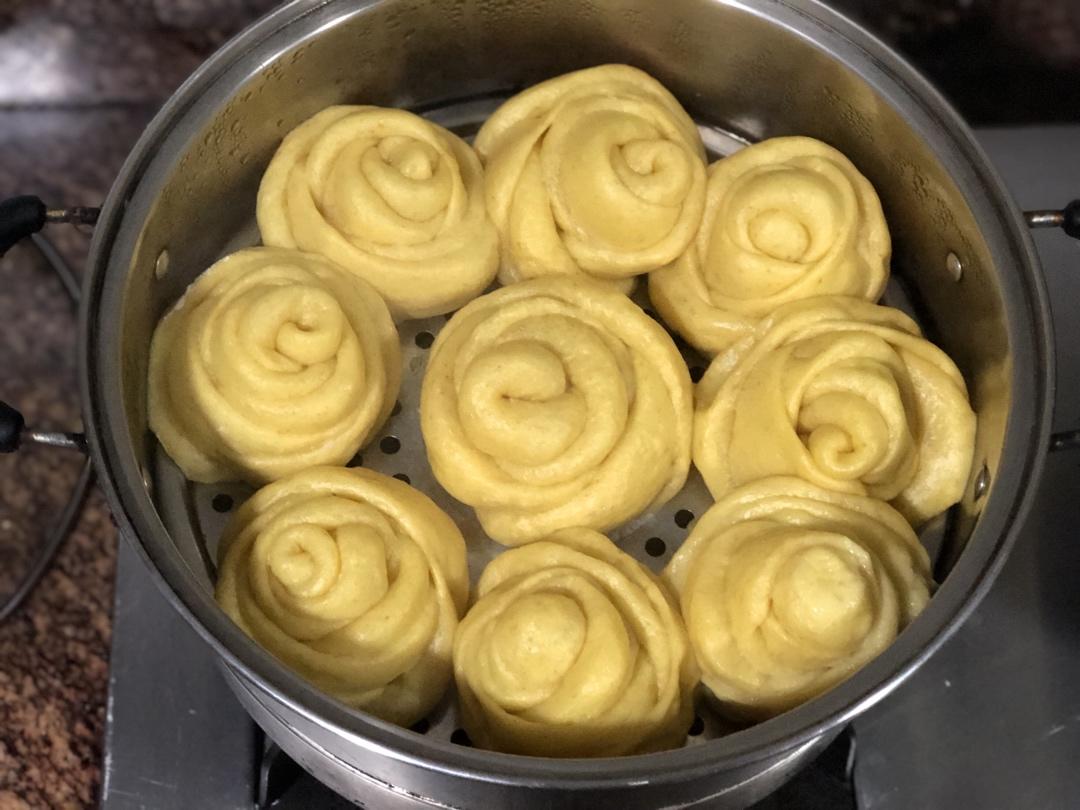 南瓜玫瑰花馒头