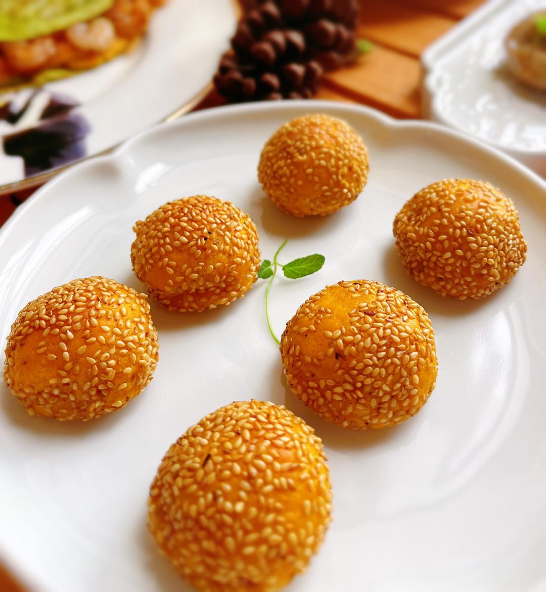 不用油炸的南瓜团子的做法