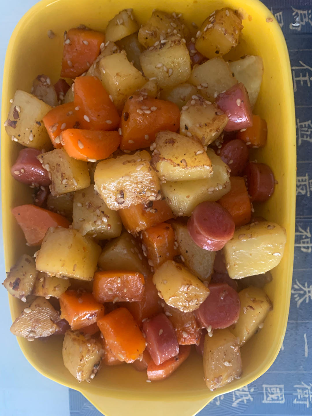 烧烤风味的土豆小香肠