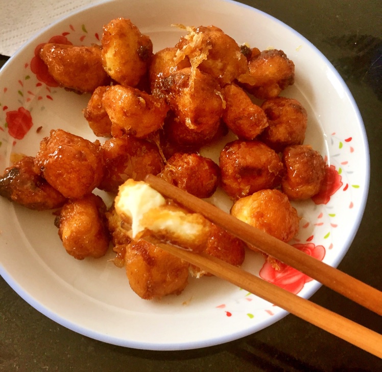 拔丝奶豆腐