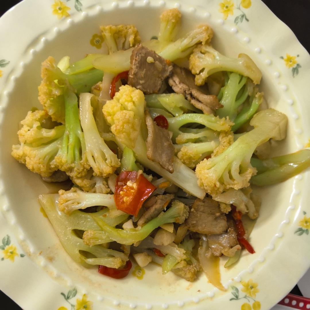 花菜炒肉（家庭简易版）