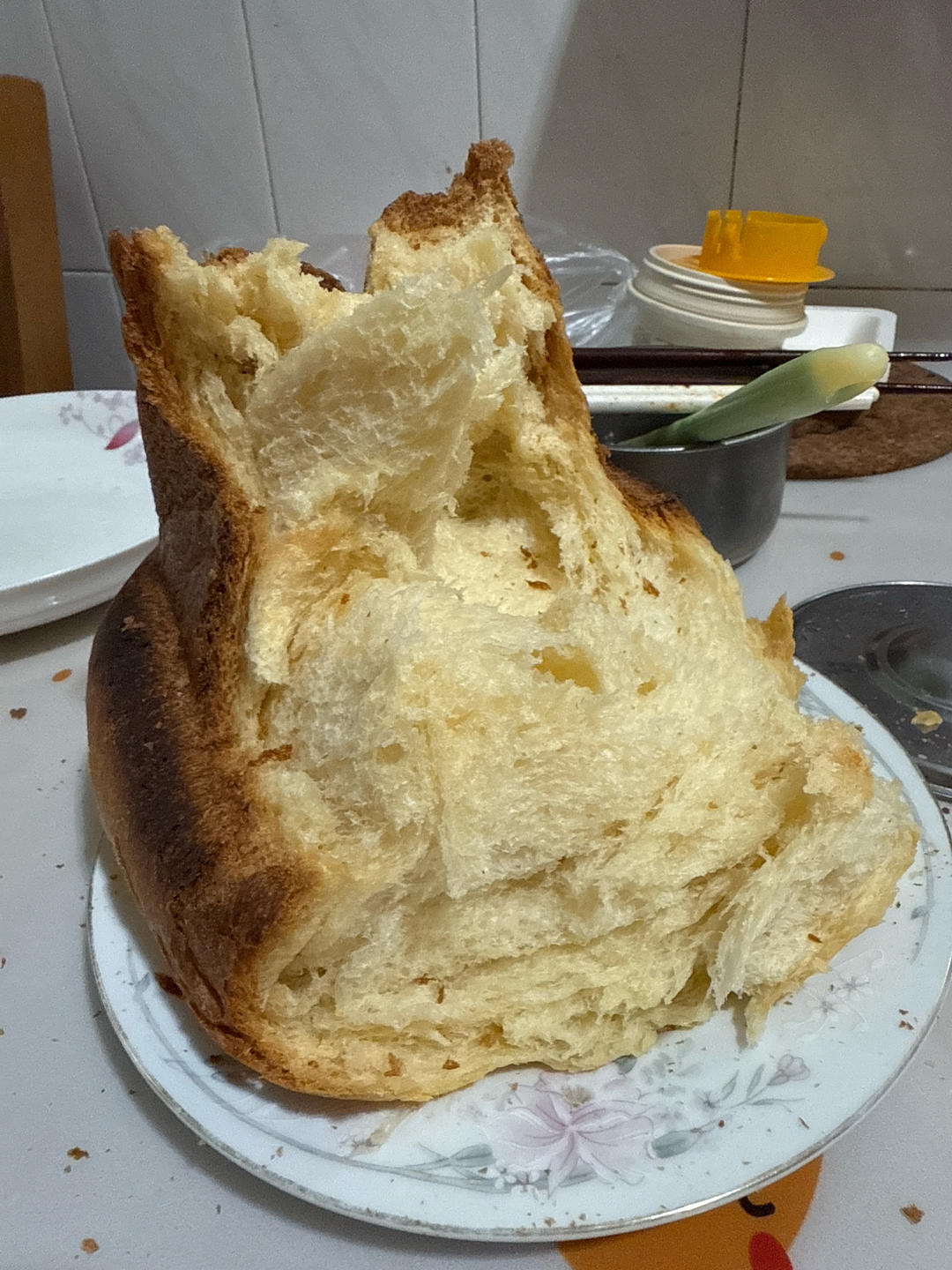 像云朵一样松软的北海道吐司（松下面包机版）消耗淡奶油