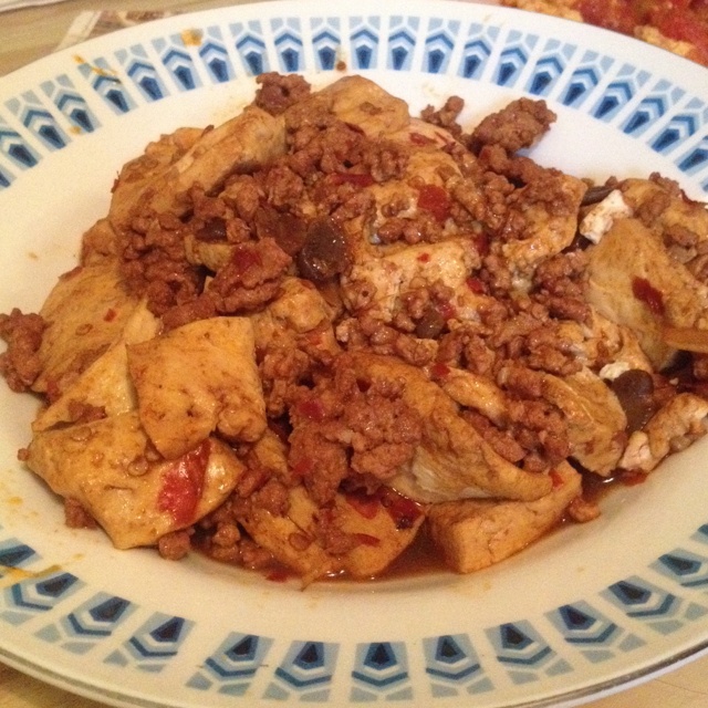 家常红烧肉末豆腐