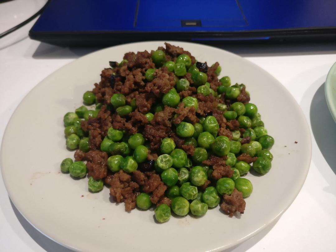 蒜香肉末豌豆