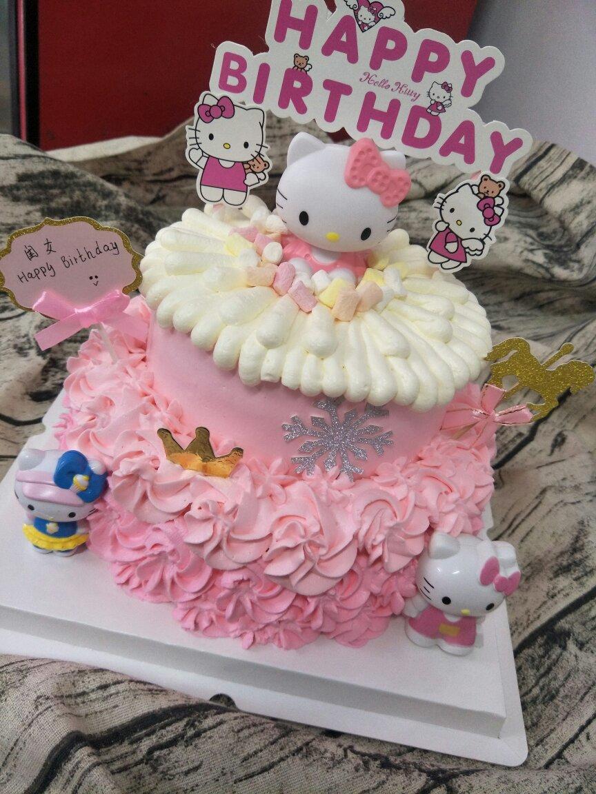 双层戚风水果蛋糕打桩