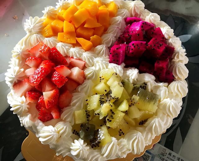 超简单的8寸水果蛋糕的做法