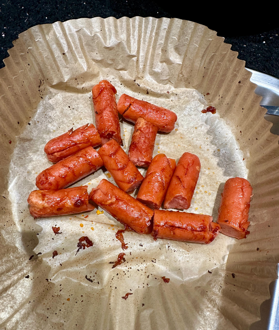 空气炸锅炸淀粉肠💥满满是童年小吃摊的味道