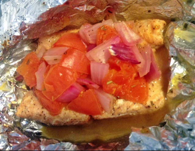 锡纸烤三文鱼  （Salmon Baked in Foil）