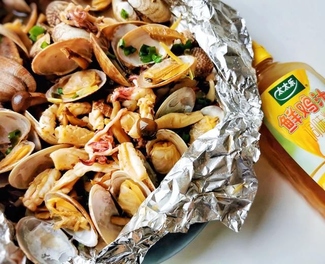 锡纸花甲鱿鱼--太太乐鲜鸡汁快手菜的做法